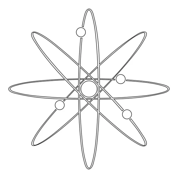 孤立的原子大纲 — 图库矢量图片