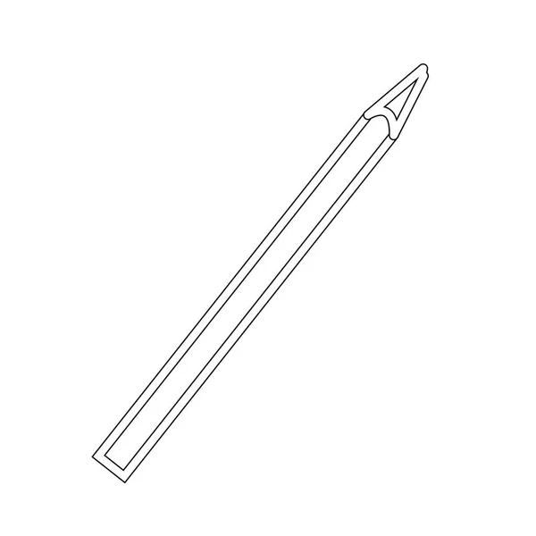孤立的铅笔轮廓 — 图库矢量图片