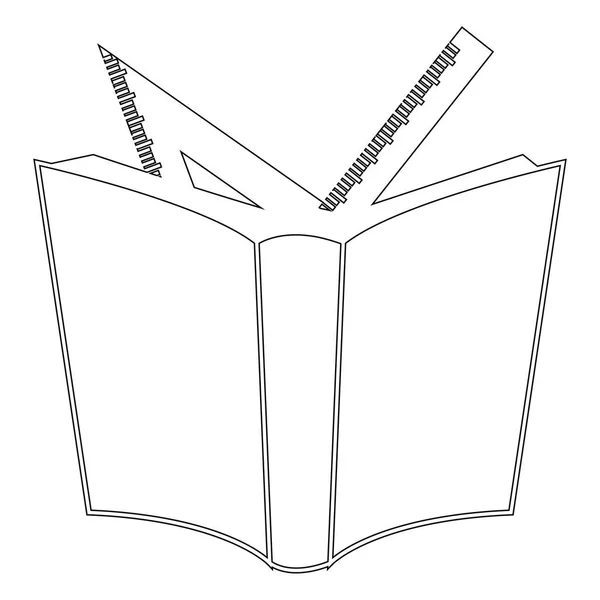 Libro aislado con líneas de reglas — Vector de stock