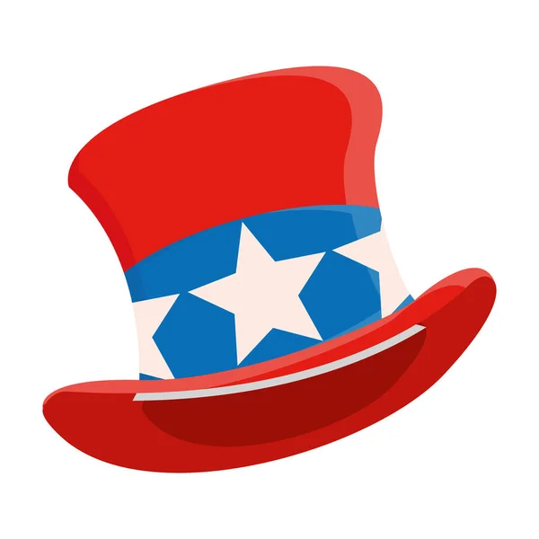 Geïsoleerde Amerikaanse top hat — Stockvector