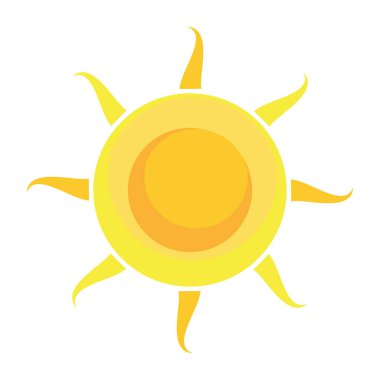 İzole edilmiş güneş simgesi