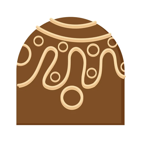 Caramelo de chocolate aislado — Vector de stock