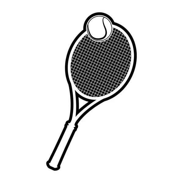 Raketa a tenisový míček — Stockový vektor