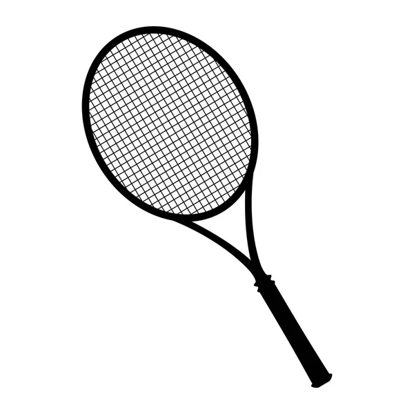 Tennis racket silhouette — Stock Vector