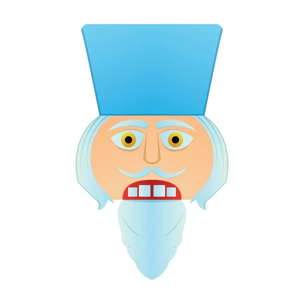 Nutcracker soldier face — Stock Vector