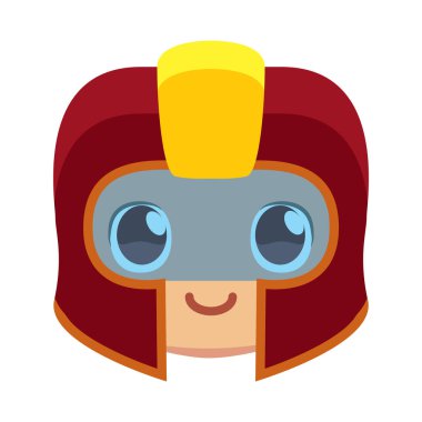 İzole vektör şirin kawaii çocuk süper kahraman renkli