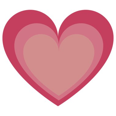 İzole vektör şirin kawaii kalp renkli