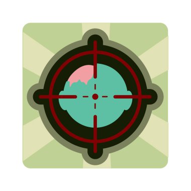 Tatlı vektör zombileri vur simgesi renkli izole edilmiş