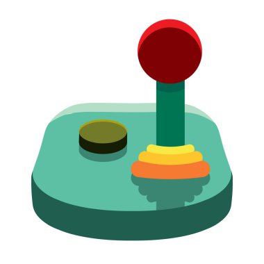 Sevimli vektör joystcik renkli izole edilmiş