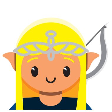 Vektör şirin elf renkli yalıtılmış