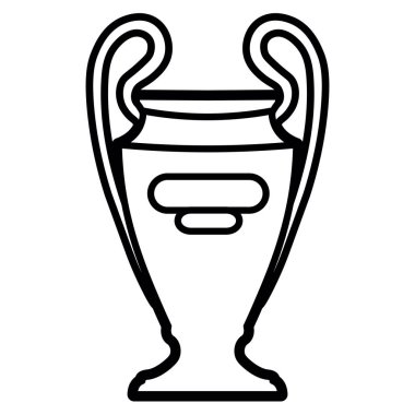 Cartoon Trophy Isolated On White Background