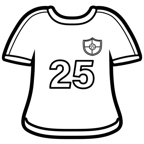 Cartoon Soccer Shirt Isolated On White Background — Stock vektor