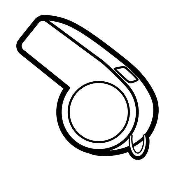 Cartoon Whistle isolato su sfondo bianco — Vettoriale Stock