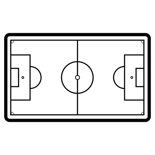 Terrain de football de dessin animé vectoriel — Image vectorielle