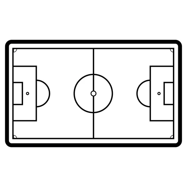 Campo de futebol de desenhos animados vetorial — Vetor de Stock