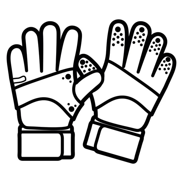 Cartoon Goalkeeper Gloves — Stok Vektör