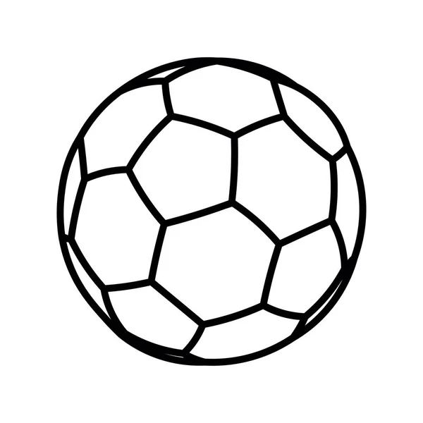 Ballon de football isolé sur fond blanc — Image vectorielle