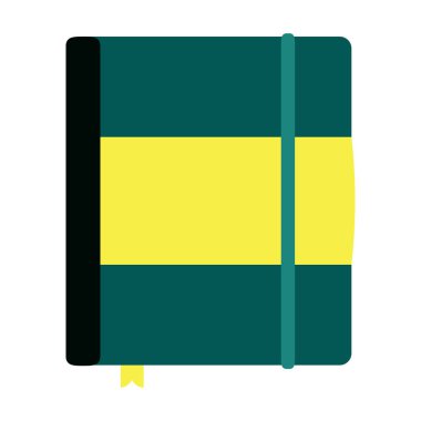 Cartoon Notebook Icon Isolated On White Background