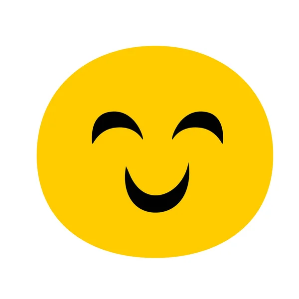 Χαμογελαστό πρόσωπο με χαμογελαστά μάτια — Διανυσματικό Αρχείο