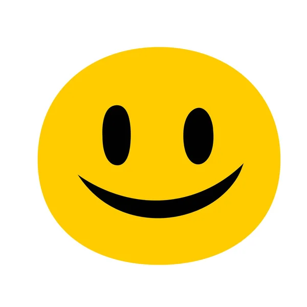 Vector schattig cartoon glimlachen gezicht geïsoleerd — Stockvector