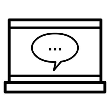 Beyaz arka plan üzerinde izole dizüstü bilgisayar simgesi