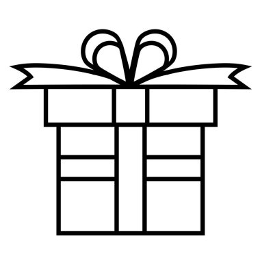 Hediye Simgesi Beyaz Arkaplanda İzole Edildi