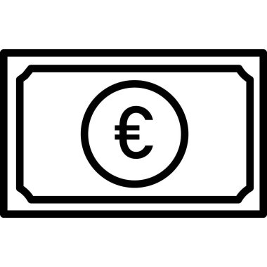 euro simgesi beyaz zemin üzerine izole