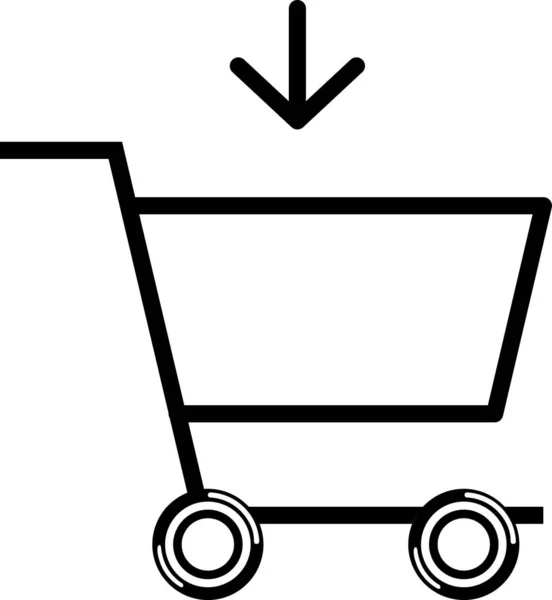 Ícone de compras isolado no fundo branco — Vetor de Stock