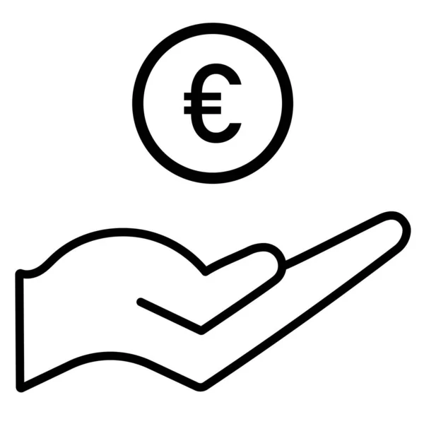 Com euro isolado em fundo branco — Vetor de Stock