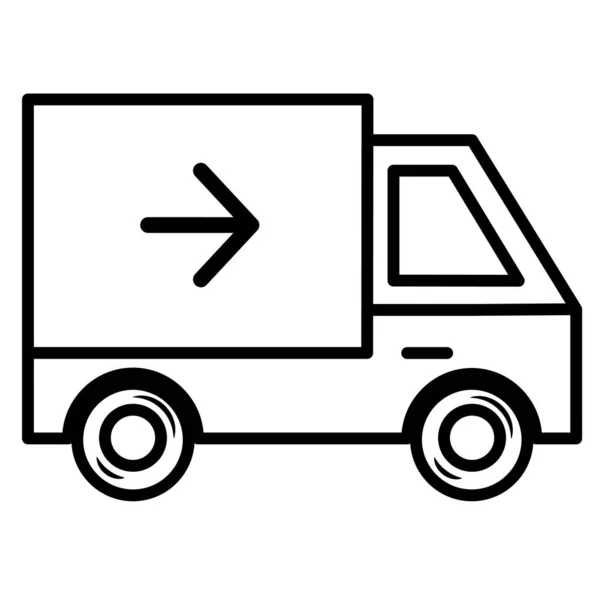 Lastbil ikon isolerad på vit bakgrund — Stock vektor