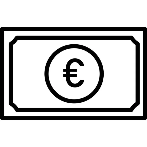 Euro icono aislado sobre fondo blanco — Vector de stock