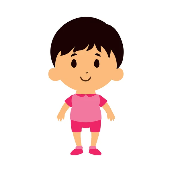Cartoon-Kinderfigur isoliert auf weißem Hintergrund — Stockvektor