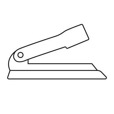 Cartoon Stapler Icon Isolated On White Background