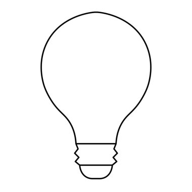 Cartoon Light Bulb Isolated On White Background