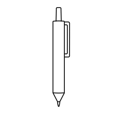 Cartoon Pen Isolated On White Background