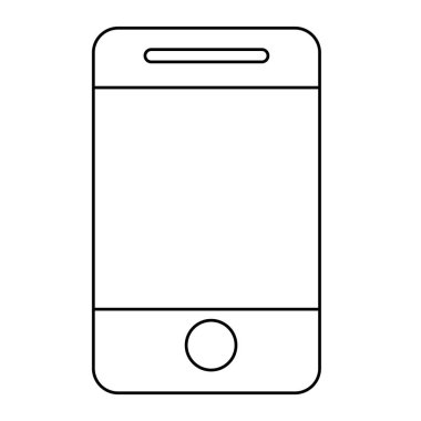 Cartoon Smartphone Icon Isolated On White Background