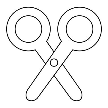 Cartoon Scissors Isolated On White Background