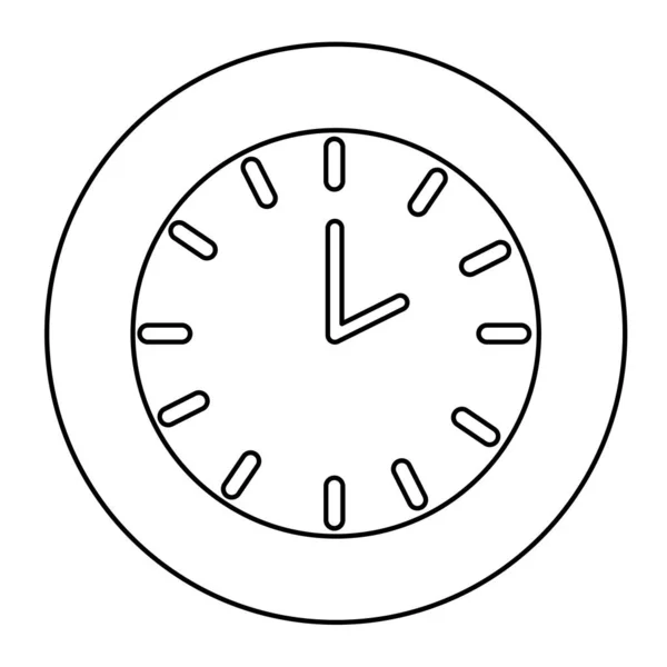 Cartoon Clock Icon Isolated On White Background — Stock Vector