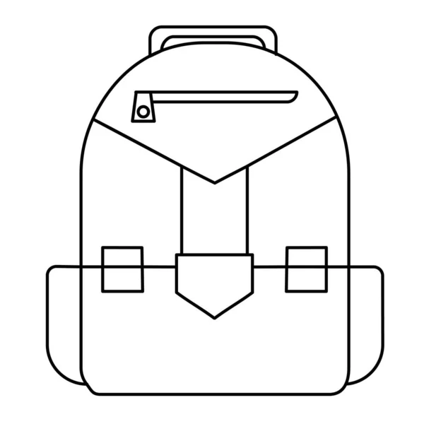 Cartoon sac à dos d'école isolé sur fond blanc — Image vectorielle