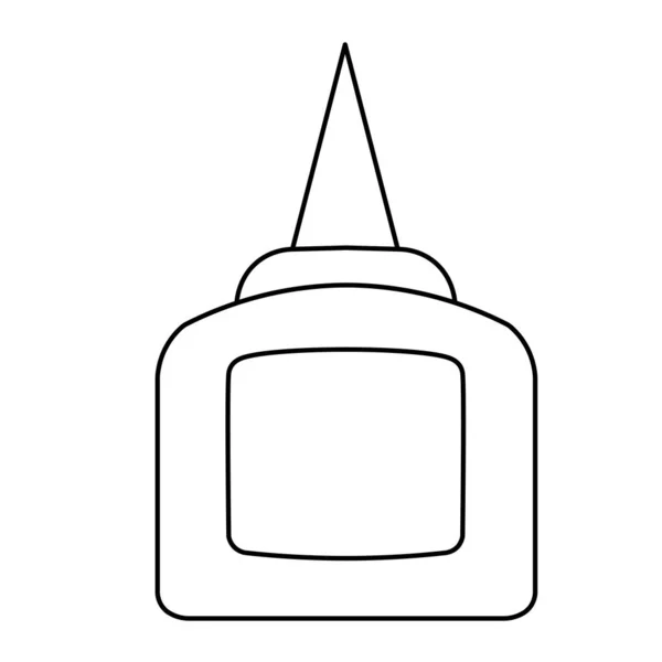 Botella de pegamento de dibujos animados aislada sobre fondo blanco — Vector de stock