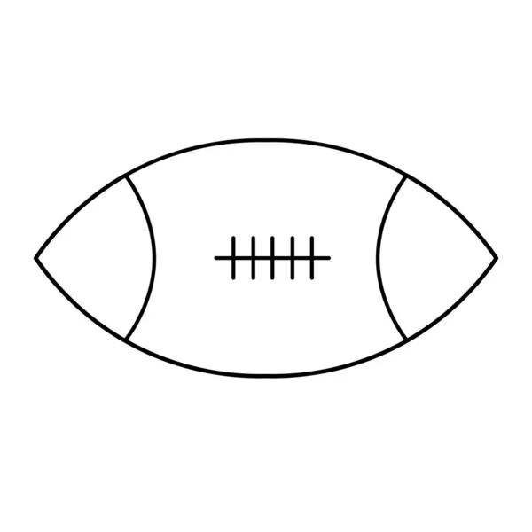 Cartoon American Football Icon geïsoleerd op witte achtergrond — Stockvector