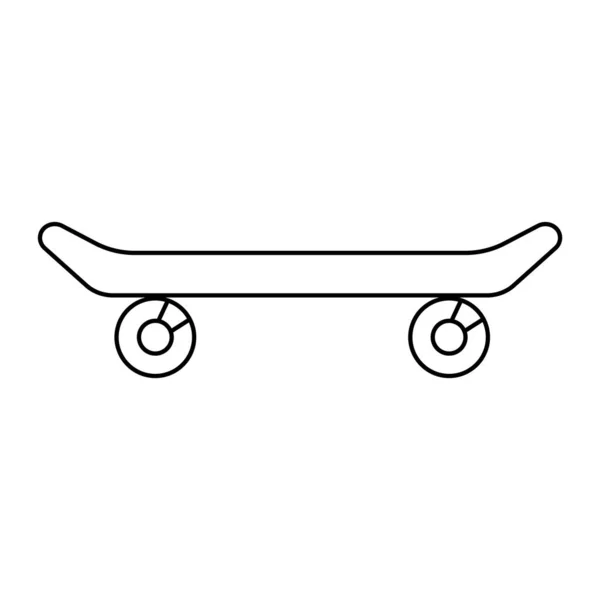 卡通滑板与白色背景隔离 — 图库矢量图片
