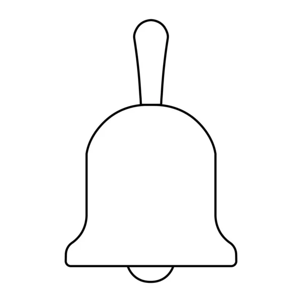 Icono de campana de dibujos animados aislado sobre fondo blanco — Vector de stock