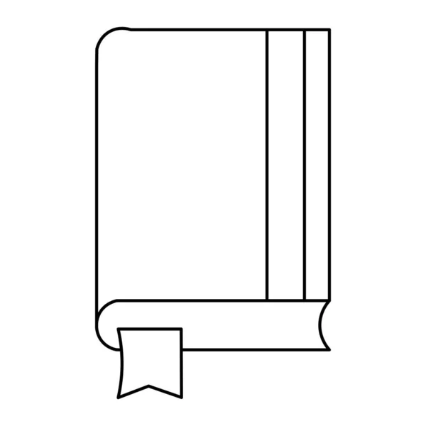 Cuaderno de dibujos animados aislado sobre fondo blanco — Vector de stock