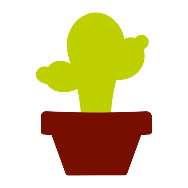Cartoon Cactus Icon Isolated On White Background — Stok Vektör