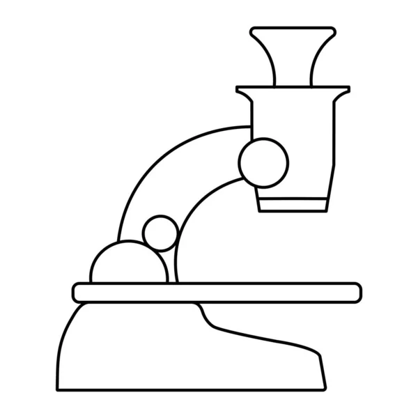 Мультяшний мікроскоп ізольований на білому тлі — стоковий вектор
