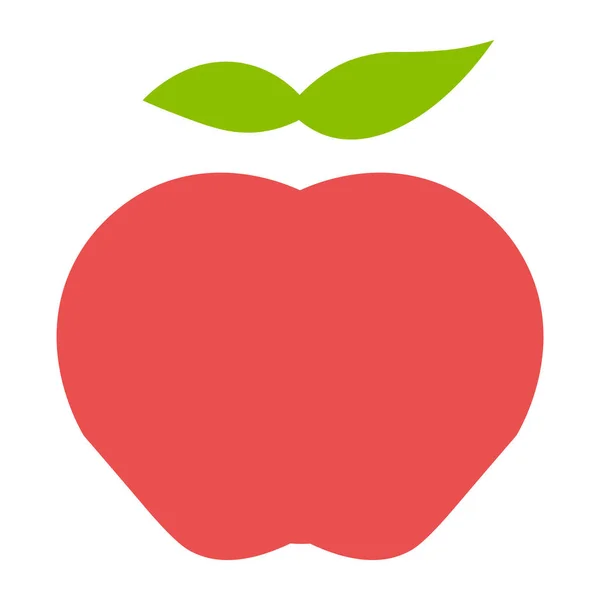 Cartone animato mela isolato su sfondo bianco Basckground — Vettoriale Stock