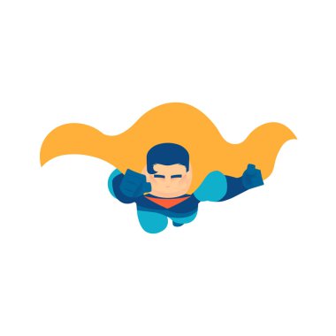 flying superhero vector male character action poses