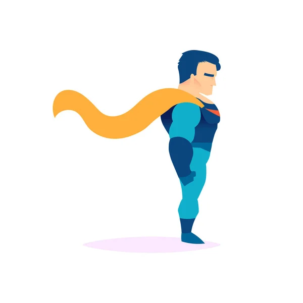 De pie vector de superhéroe personaje masculino de acción plantea — Vector de stock