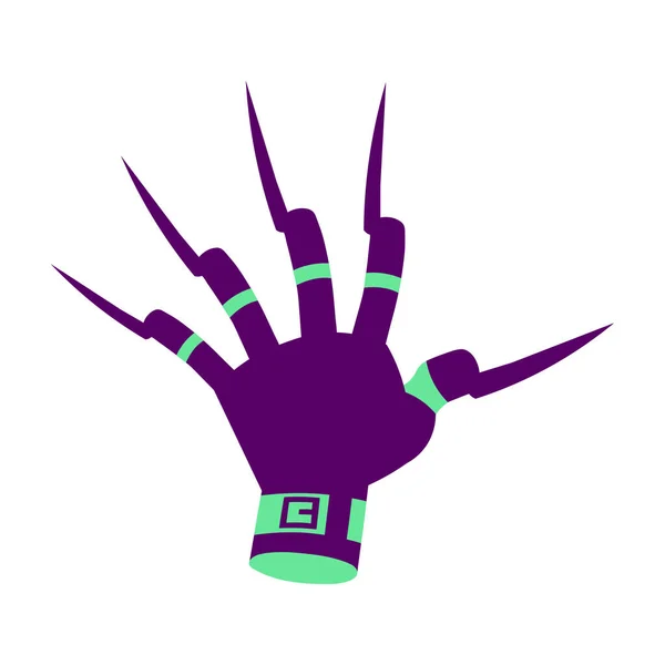 Halloween pop kultura teroru rukavice ikona single — Stockový vektor
